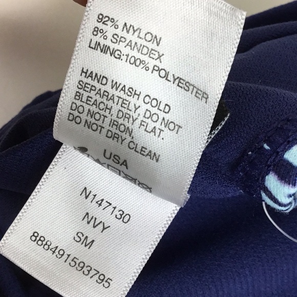 Nordstrom Womens Floral Sports Bra Blue Strappy back Size S NWT - Picture 6 of 7